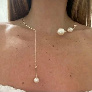 Zara pearl choker necklace